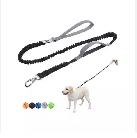 YT Pet Dog Explosion Proof Impact Leash, Heavy Duty Dog Leash With Padded Double Handle Car Seat Belts, 4-6 Feet Long - DropOnline.co