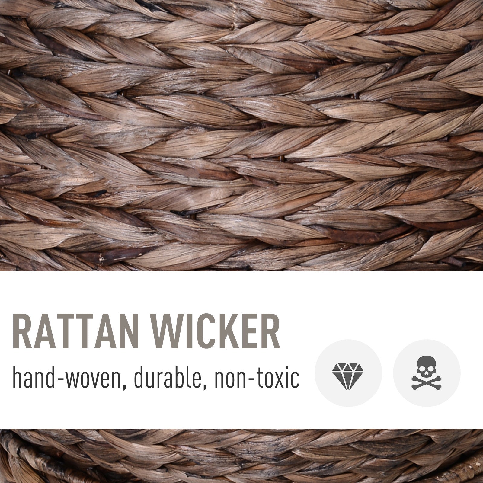 Handmade Wicker Elevated Cat Bed With Cushion Dark Brown For Kittens - DropOnline.co