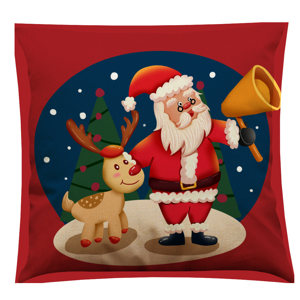 Christmas Cotton Linen Sofa Car Cushion Pillowcase - DropOnline.co