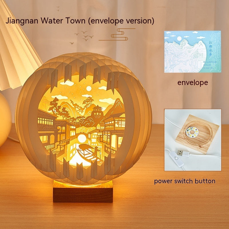 Paper Carving Creative Three-dimensional Small Night Lamp Creative Home Decor - DropOnline.co