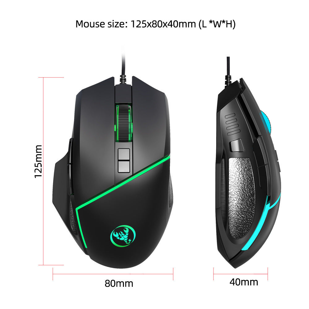 New wired 6400dpi adjustable lighting gaming mouse - DropOnline.co