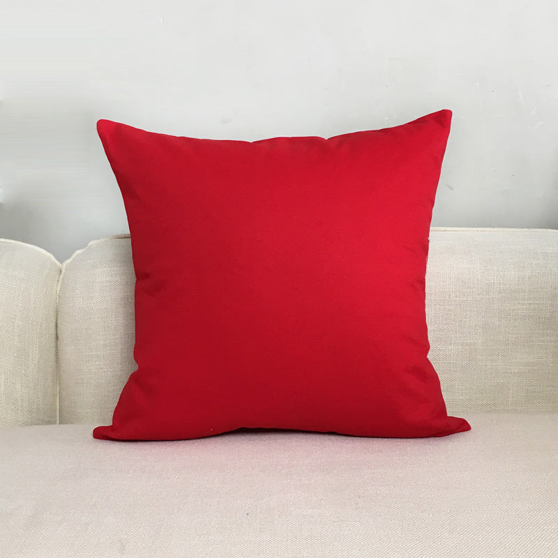 Solid Color Cushion Sofa Pillow White Blue Gray Coffee Color Purple Red Cushion Cover Waist Pillow - DropOnline.co