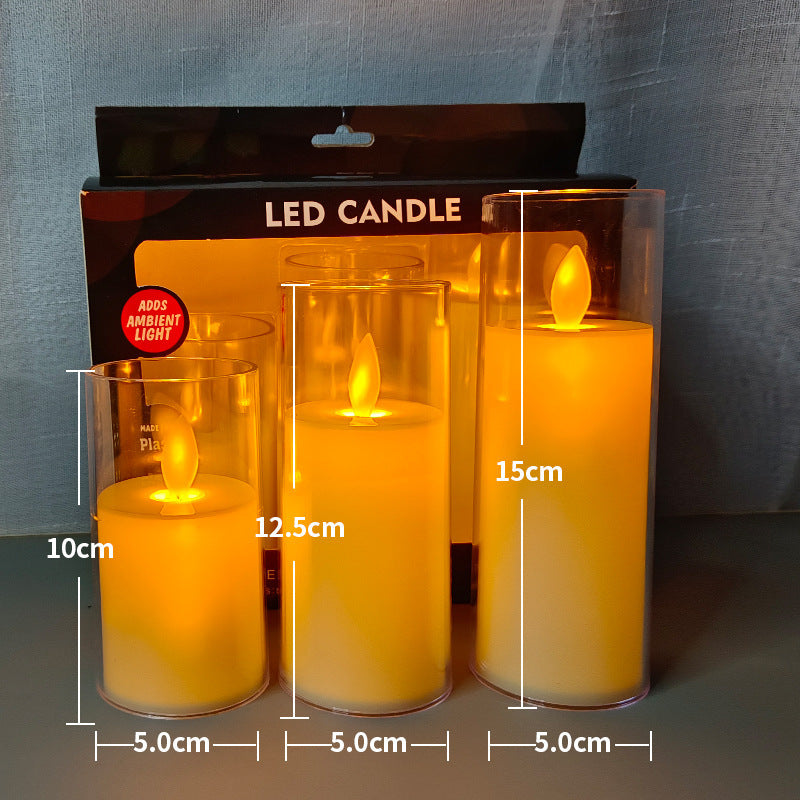Electric Candle Lamp Led Simulation With Cup Home Decor - DropOnline.co