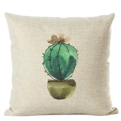 Cactus Cotton Linen Cushion Cover Home Car Interior - DropOnline.co