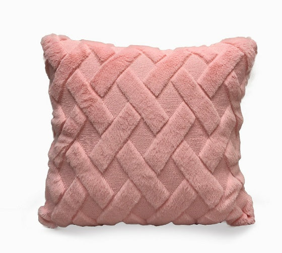 Plush Solid Color Sofa Pillowcase Living Room Cushion - DropOnline.co