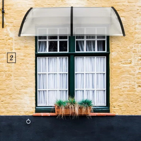 Outdoor Front Door Window Awning Patio Canopy Rain Cover UV Protected Eaves RT - DropOnline.co