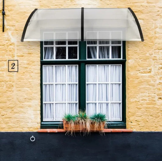 Outdoor Front Door Window Awning Patio Canopy Rain Cover UV Protected Eaves RT - DropOnline.co