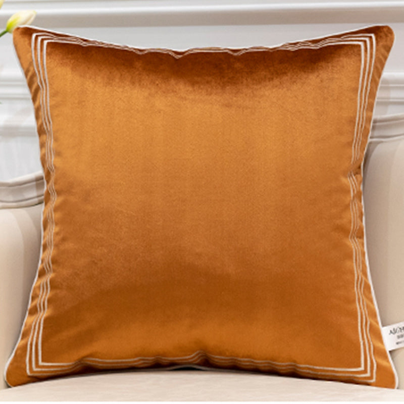 Patterned Cushion Cover Flannel Embroidered Home Decor Pillow Case - DropOnline.co