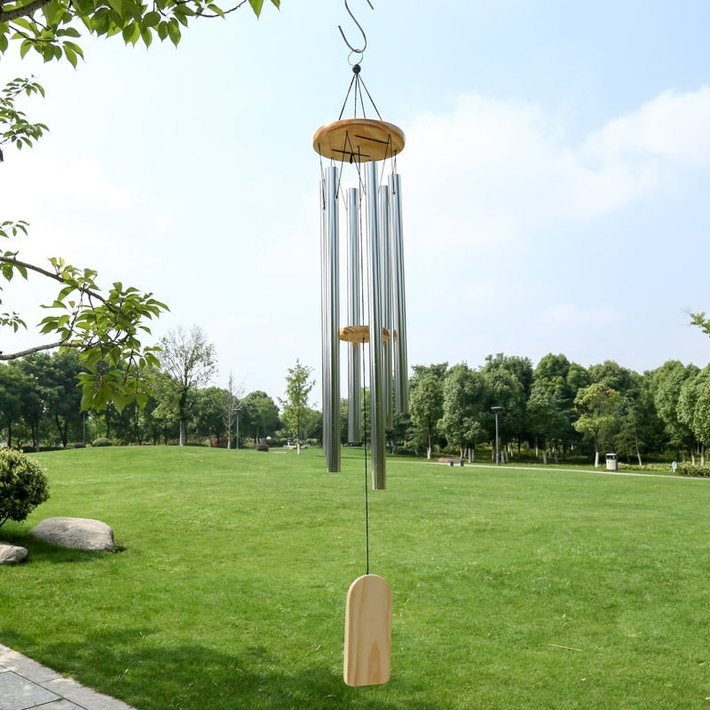 Classic Solid Wood Metal Multi-tube Wind Chimes Home Decoration - DropOnline.co