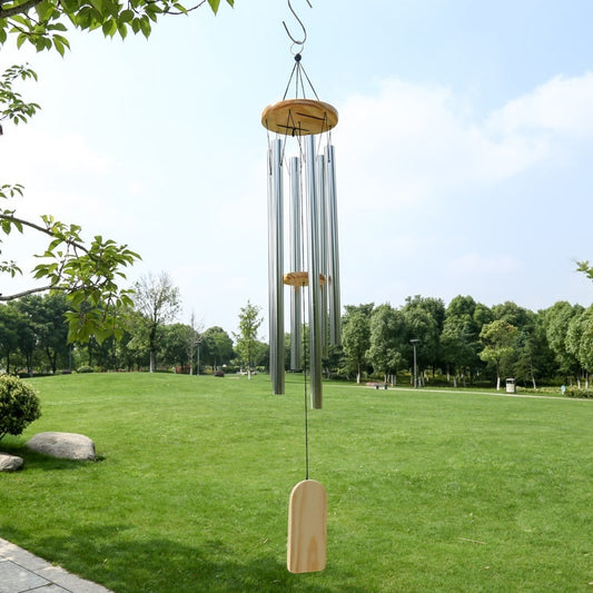 Classic Solid Wood Metal Multi-tube Wind Chimes Home Decoration - DropOnline.co