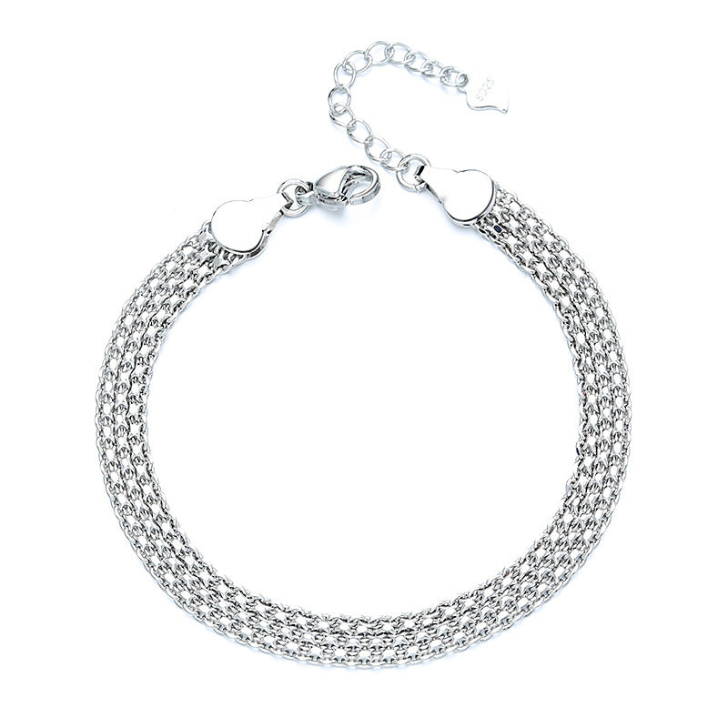 Multi-layer Lace Woven Round Beads Chain Bracelet - DropOnline.co