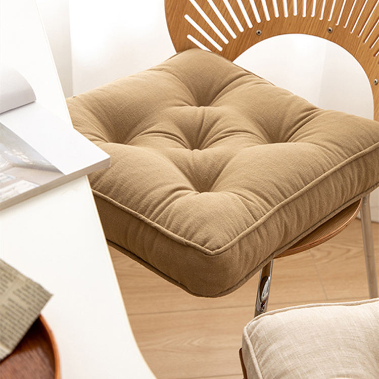 Japanese Simple Cotton And Linen Cushion Thickened And Anti-skid - DropOnline.co