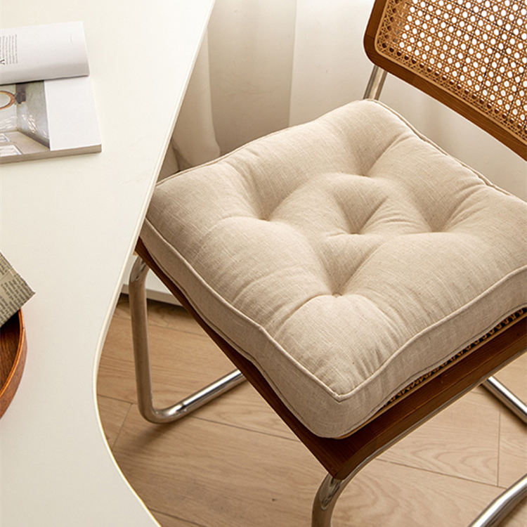 Japanese Simple Cotton And Linen Cushion Thickened And Anti-skid - DropOnline.co