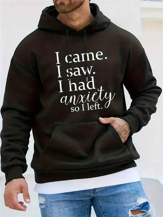 Men's Hoodie - Relaxed Pullover Hooded Sweatshirt