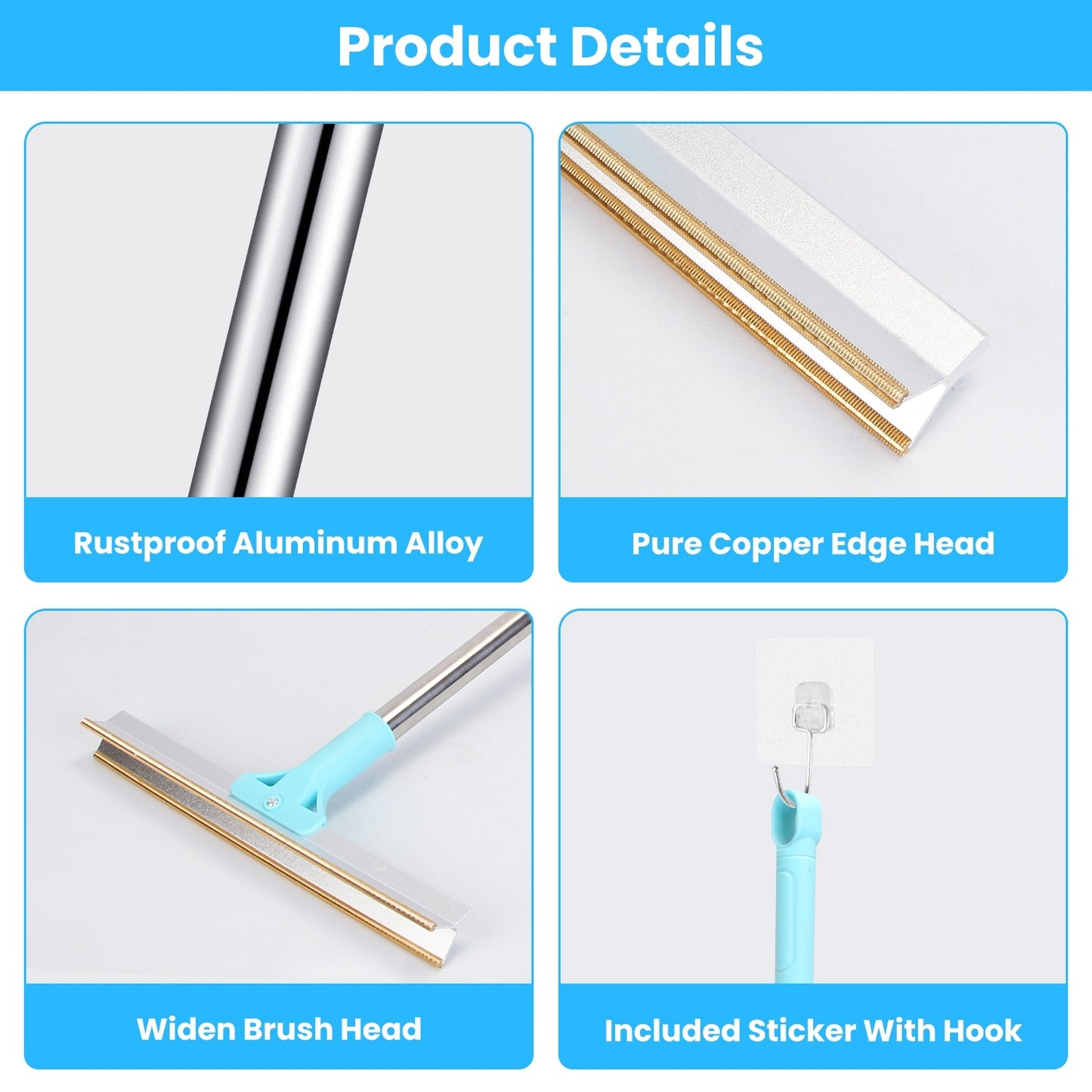 1Pc Pet Hair Removal Rake With 54.33in Adjustable Telescopic Rod Multi-Fabric Dog Cat Hair Scraper Lint Shaver For Carpet Rug Clothes Couch - DropOnline.co