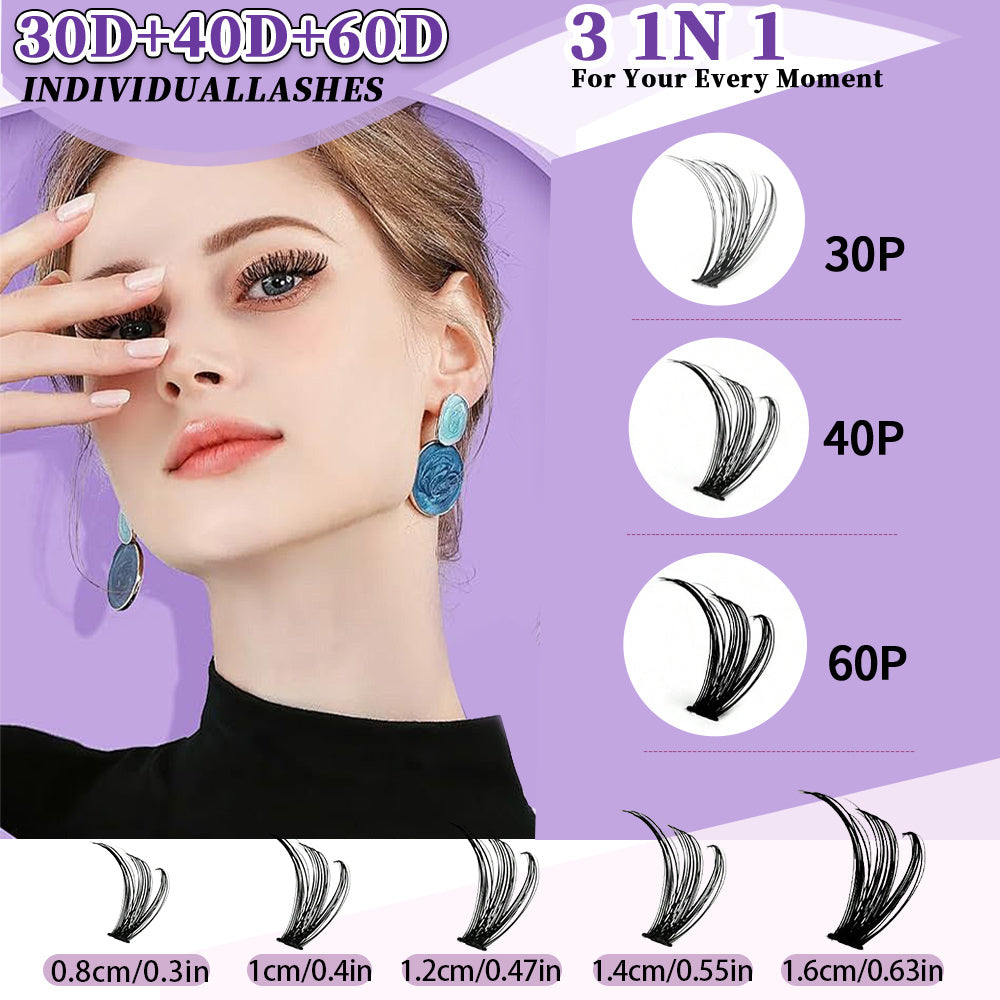 32 Rows Of Eyelashes Book Cluster 640 Segmented Lashes Set - DropOnline.co