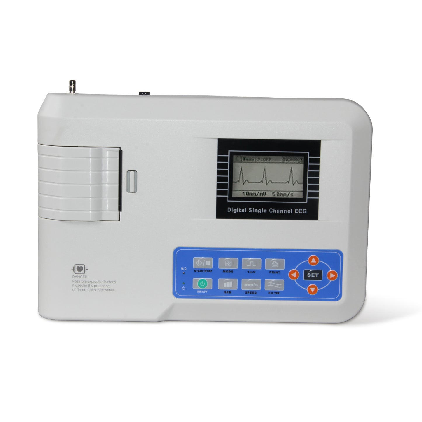 CONTEC Digital 1 Channel 12 Lead ECG Machine EKG Electrocardiograph ECG100G Printer - DropOnline.co