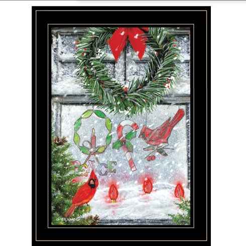 Christmas Peace by Ed Wargo - Ready to Hang Framed Print, Black Frame - DropOnline.co