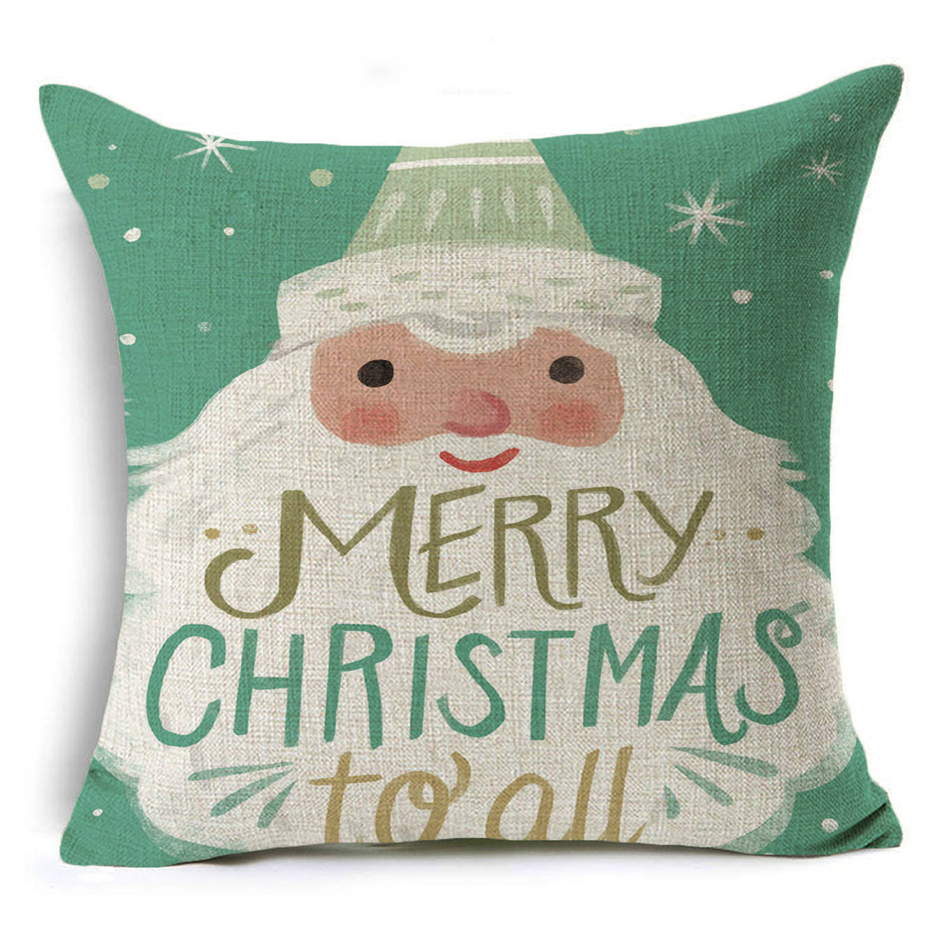 Colorful Christmas Linen Cushion Cover - DropOnline.co