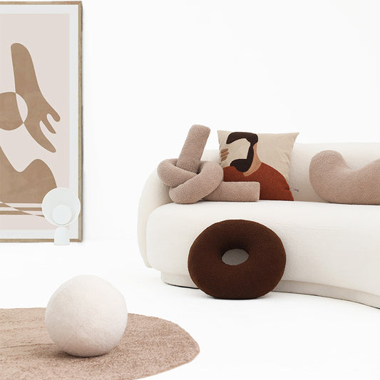 Lamb Plush Sofa Pillow Cushion Ins Living Room - DropOnline.co