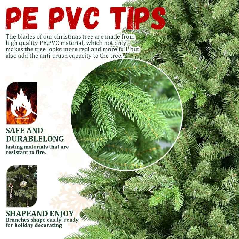 6ft PE/PVC Mixed Christmas Tree - Premium Holiday Decoration