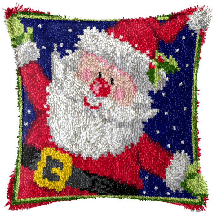 Diy Handmade Christmas Cushion Wool Embroidered Pillow Material Package - DropOnline.co