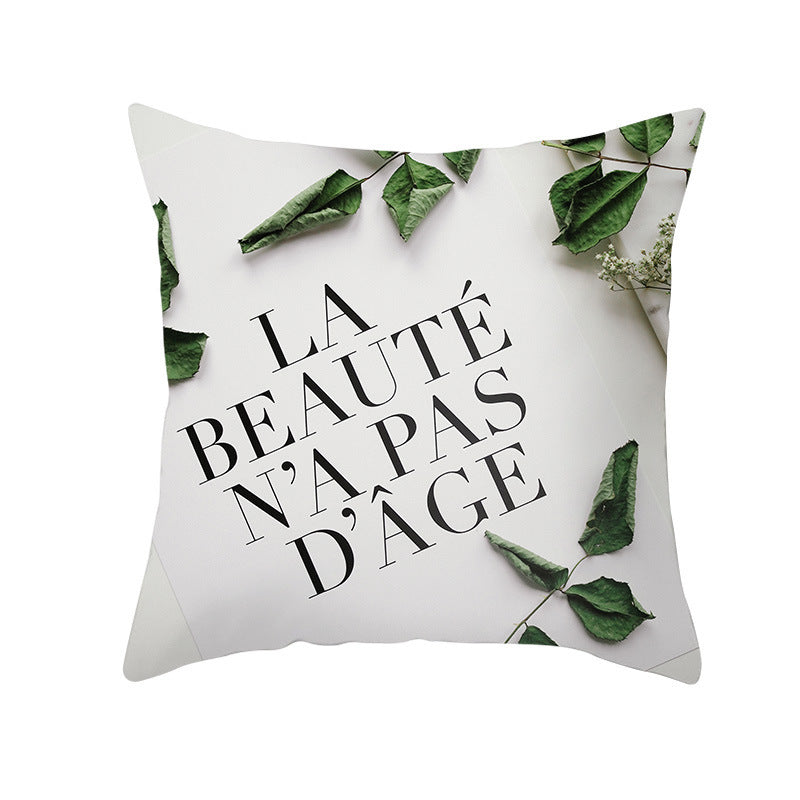 Light Tropical Plants Home Decor Peach Skin Fleece Pillowcase - DropOnline.co