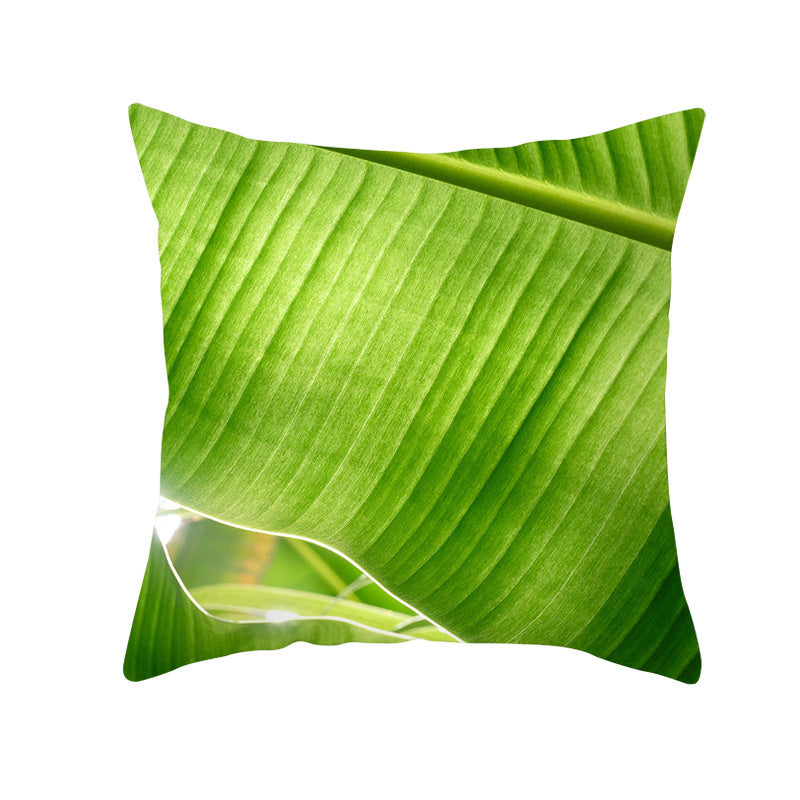 Light Tropical Plants Home Decor Peach Skin Fleece Pillowcase - DropOnline.co