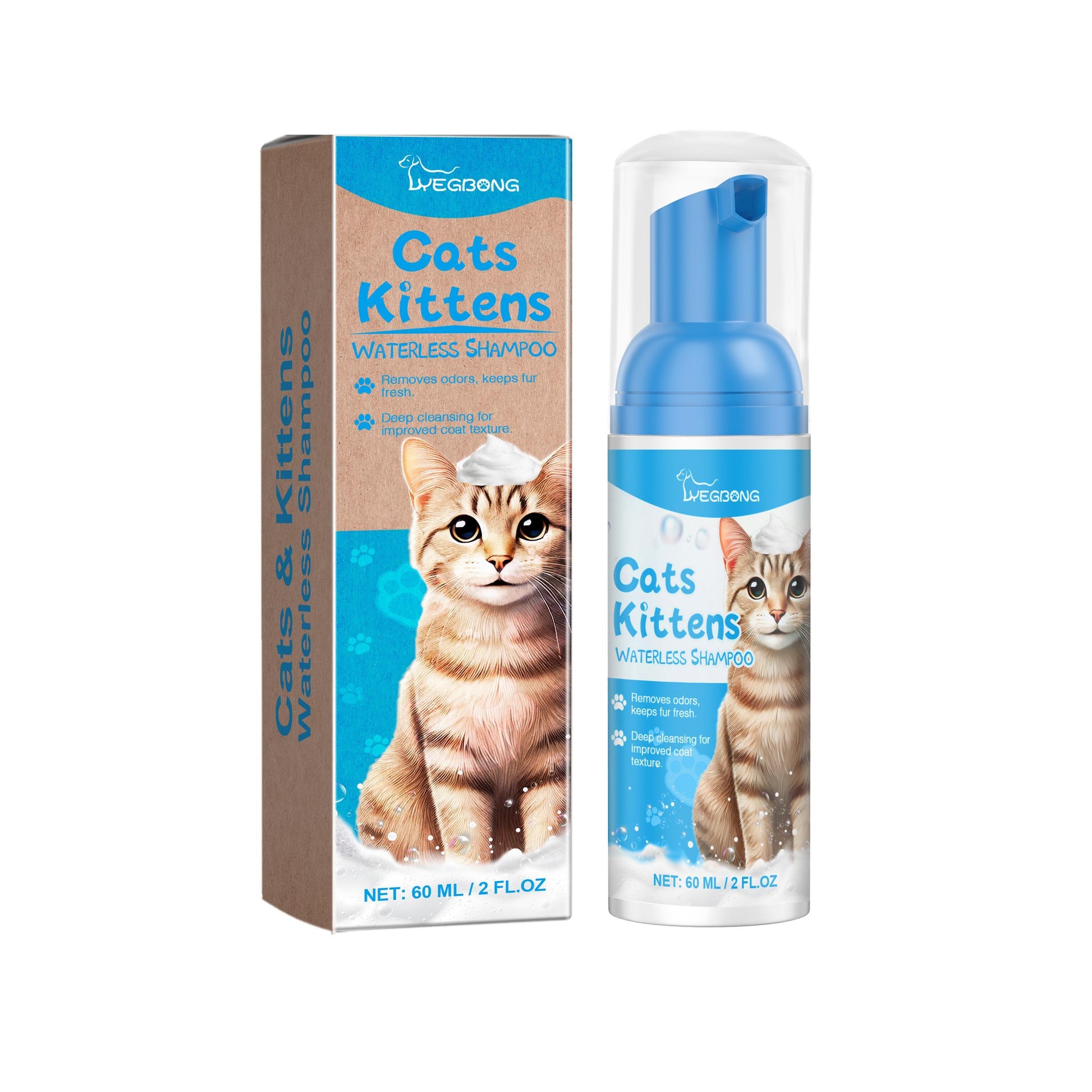Yegebang Cat Cleaning Mousse Mild Non-irritating Pet Cleaning Foam - DropOnline.co