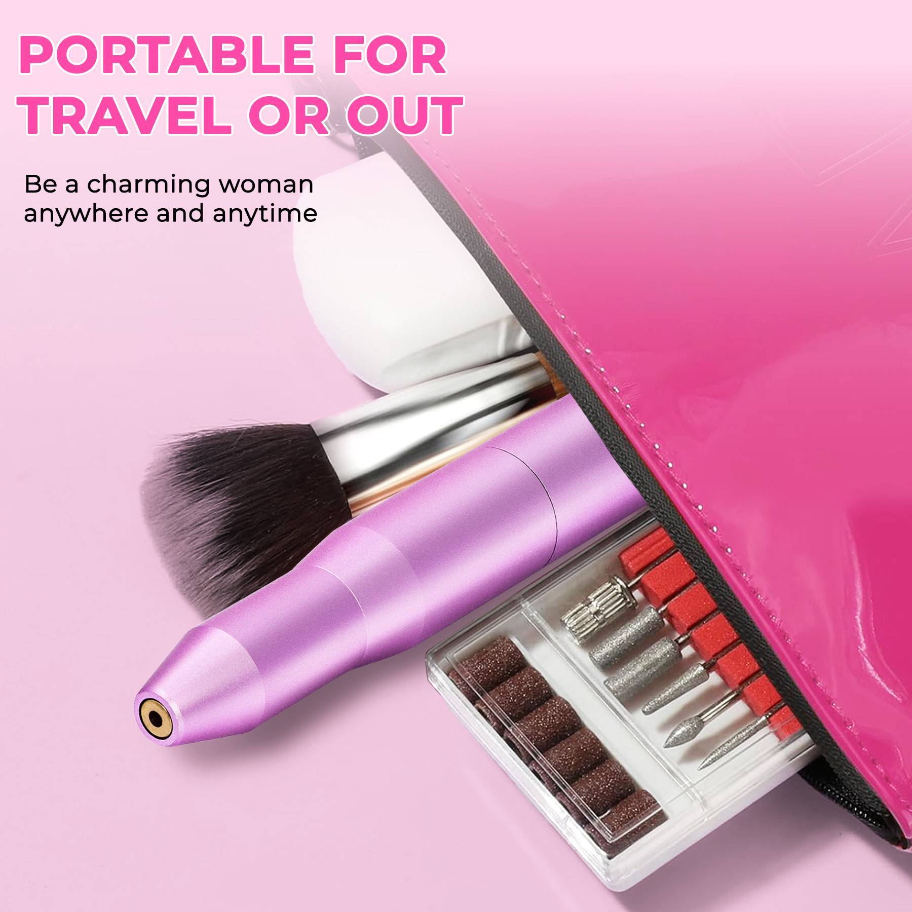 Professional Portable Electric Nail Drill,Manicure Pedicure With Nail Drill Bits - DropOnline.co