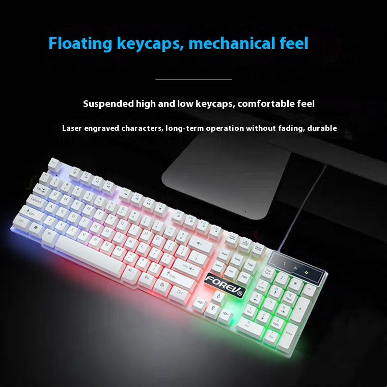 Wired Keyboard Luminous Desktop And Notebook Computer Accessories - DropOnline.co