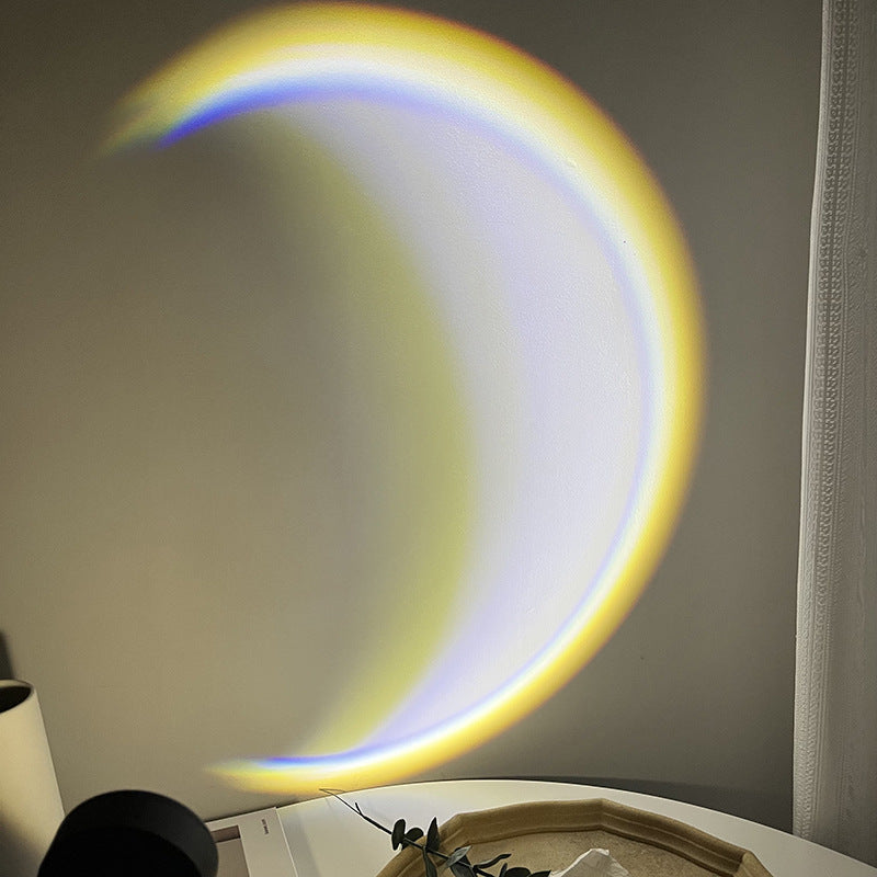INS USB Moon Lamp LED Rainbow Neon Night Sunset Light Projector Photography Wall Atmosphere Lighting For Bedroom Home Decor - DropOnline.co