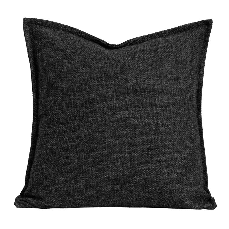 Black And White Pillow Sofa Cushion Cotton Hemp Woven Leather Simple Modern - DropOnline.co