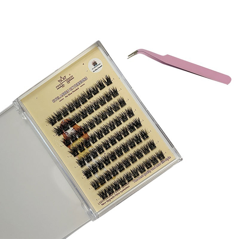 3D Self-adhesive False Eyelashes 8 Rows -Small Tweezer Tool - DropOnline.co