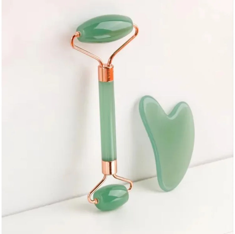 Gua Sha Board 2PCS Massage Stone For Facial Body Skincare Roller Scraping Massager Natural Resin Facial Lifting Scraper Neck Anti Wrinkle Massager Tool - DropOnline.co