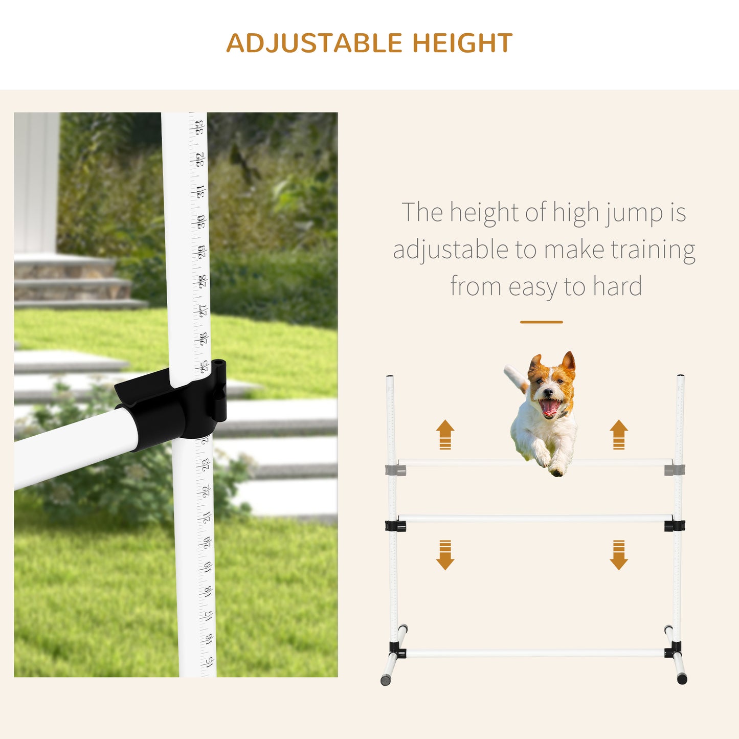 4-piece Dog Agility Training Equipment With Height-adjustable Jumping Poles - DropOnline.co