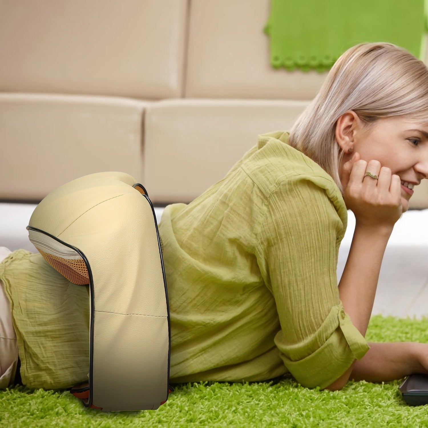 1Pc Neck Shoulder Massager Electric Back Massage Cape With Heat Deep Tissue 3D Kneading Massage Neck Waist Shiatsu Massager Pillow For Muscles Pain Relief Relax In Car Office And Home - DropOnline.co