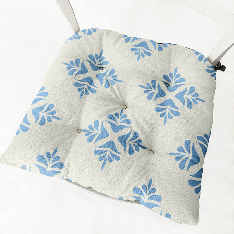 Home Round Square Chair Cushion Cotton Linen - DropOnline.co
