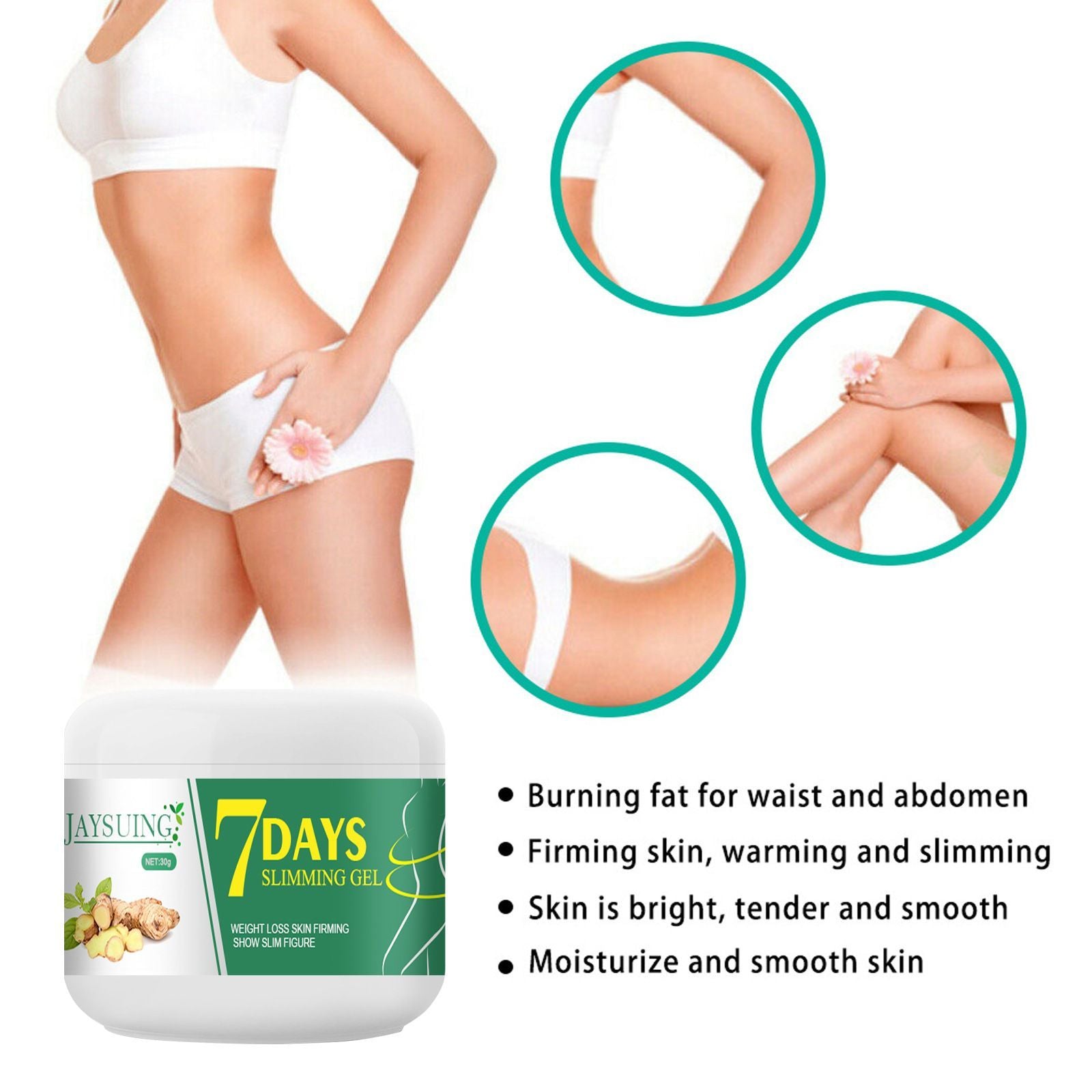 Jaysuing Ginger Abdominal Shrinking And Slimming Cream Massage For Skinny And Big Belly Tightening, Slimming And Body Shaping Beauty Cream - DropOnline.co