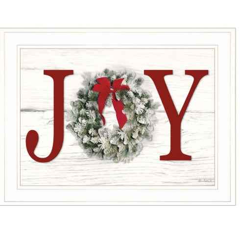 Christmas Joy by Lori Deiter - Ready to Hang Framed Print, White Frame - DropOnline.co