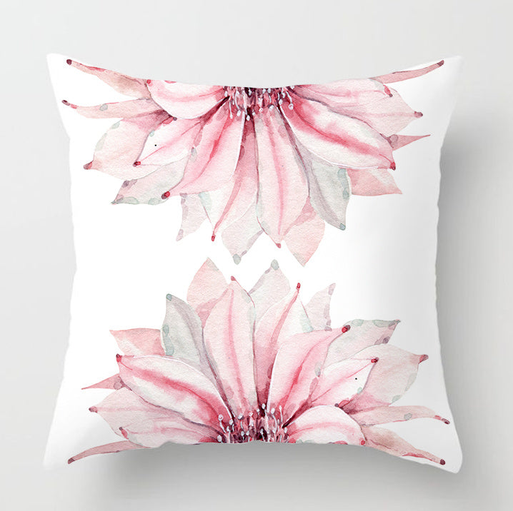 Watercolor Cactus Flowers Green Succulents Cushion Cover - DropOnline.co