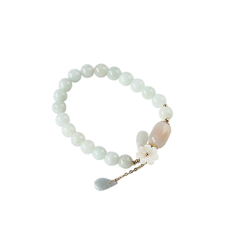 Shell flower jade water drop bracelet - DropOnline.co