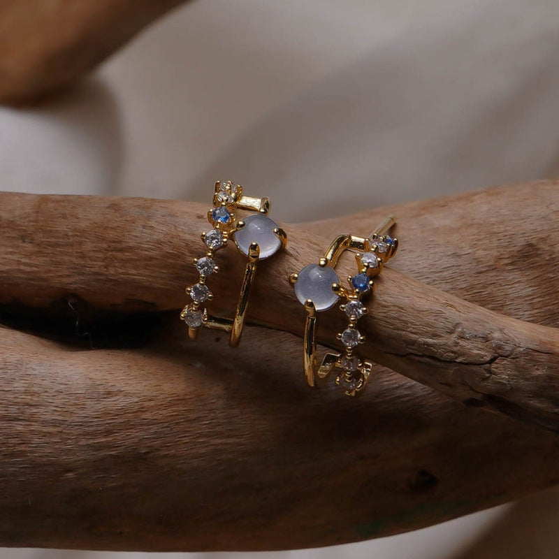 Ladies vintage opal earrings - DropOnline.co