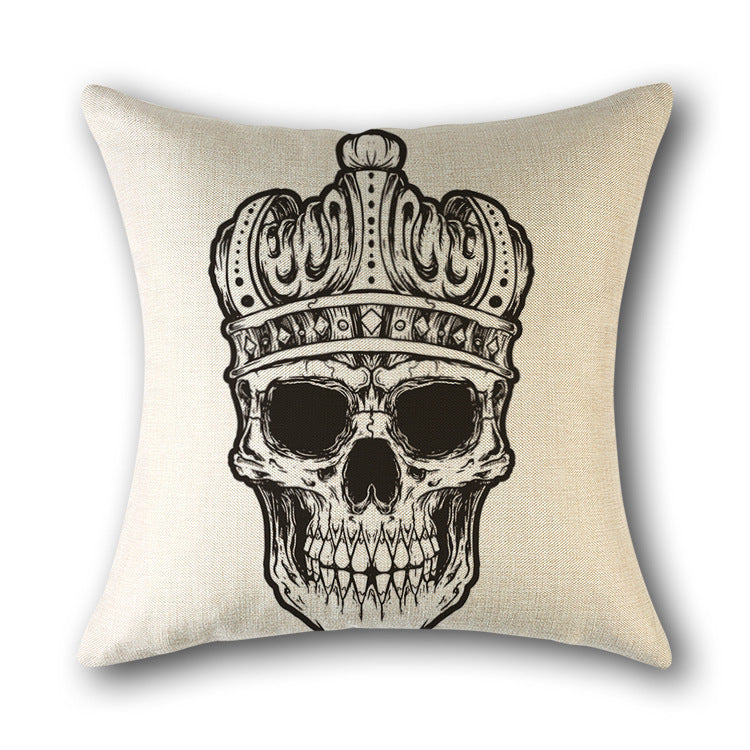 Skull Print Cushion Cotton Cover Sofa Cushion Bed Scandinavian Decorative Pillow Case - DropOnline.co