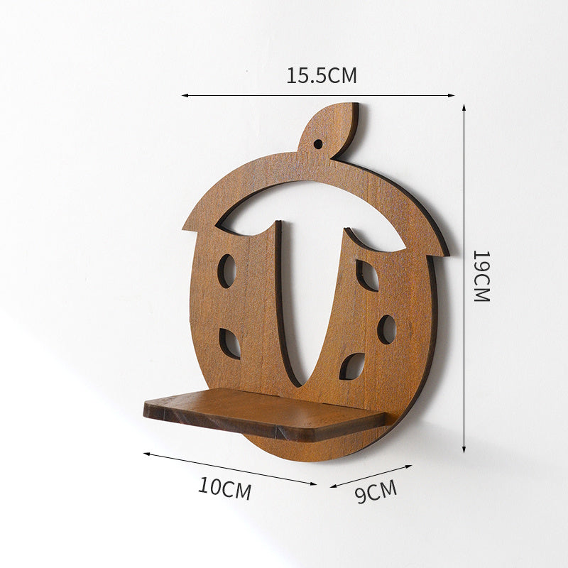 Retro Wall Home Decor Hydroponic Plant Solid Wood Shelving - DropOnline.co