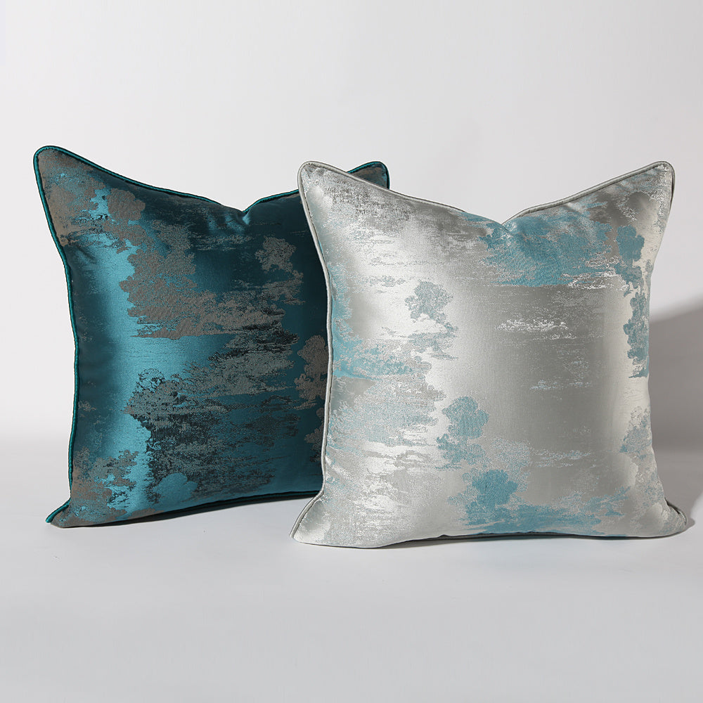 Dark Green Silver Green Sofa Pillow Cushion - DropOnline.co