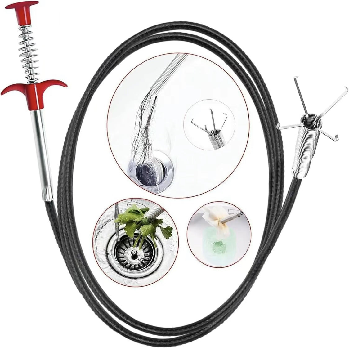 Drain Snake, 63in 33in Drain Clog Remover, 60cm 160cm Spring Pipe Dredging Tools, Drain Cleaner Sticks Clog Remover Cleaning Tools, Gutter Cleaning Tools Drain Cleaner For Toilet Sewer Shower Kitchen - DropOnline.co