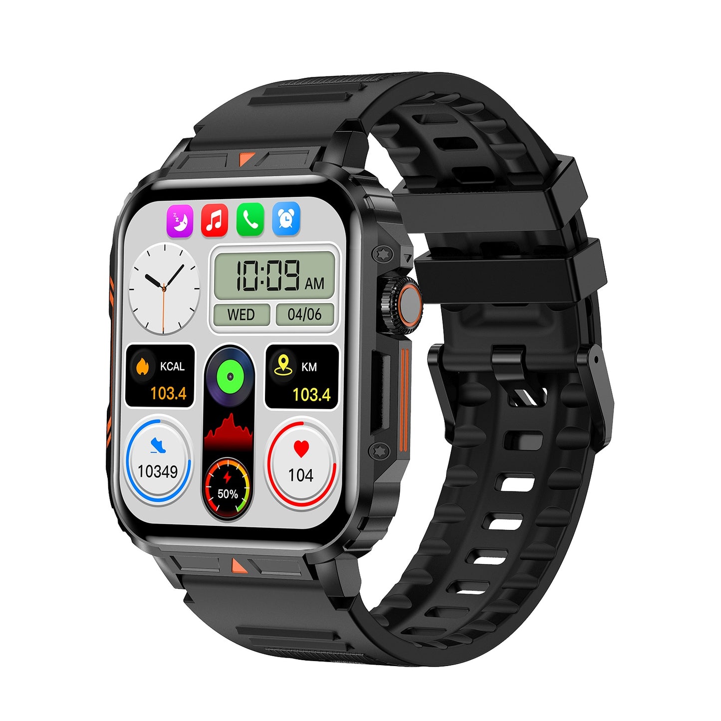 L81 Outdoor Sports Square Smartwatch Answer Call Big Battery Fitness Tracker Waterproof Smartwatch Men For IOS Android - DropOnline.co