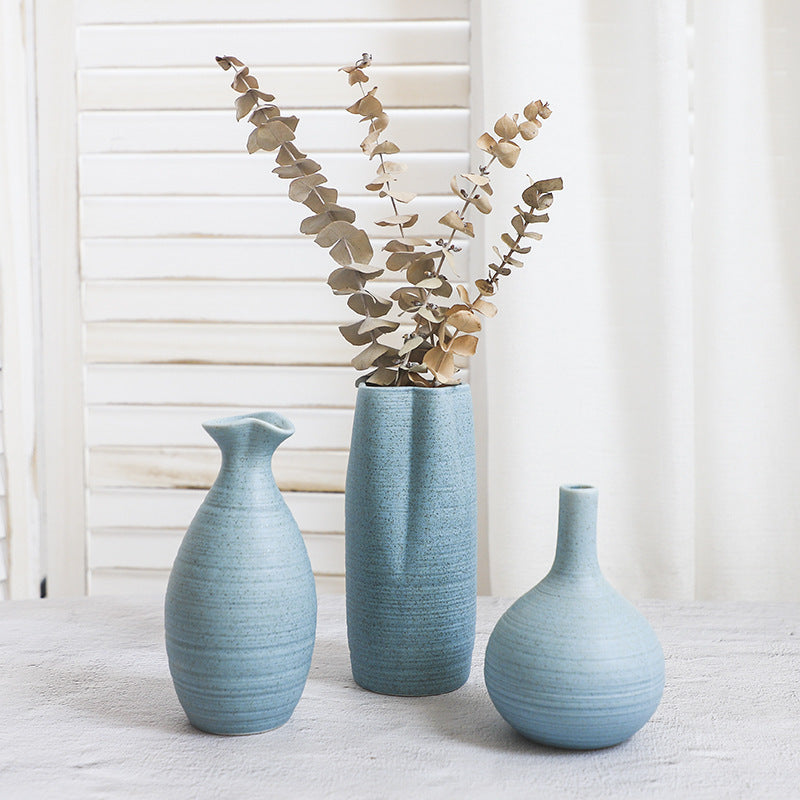 Creative Home Ceramic Crafts Ceramic Vase Desk Hydroponic Vase Decoration Home Decoration Vase - DropOnline.co