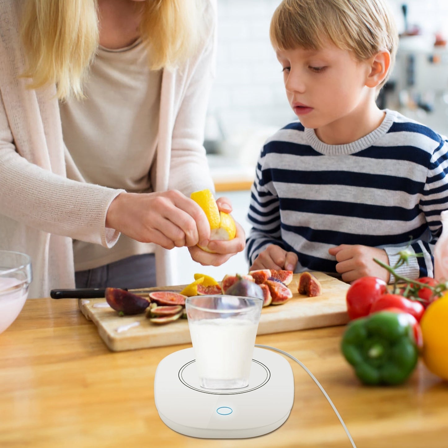 1Pc Coffee Mug Warmer Cup Warmer Auto Shut Off Coffee Tea Milk Electric Heater Pad Office Home Desk Electric Beverage Warmer Mat - DropOnline.co